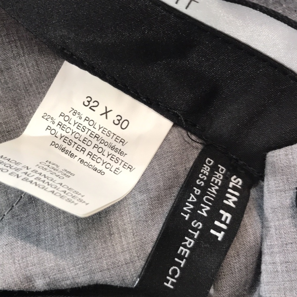 Haggar Black Slim Fit Pants Mens Size 32x30 | NWT - Picture 5 of 5